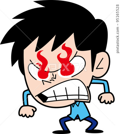 A man with burning eyes and clenched teeth 95165528