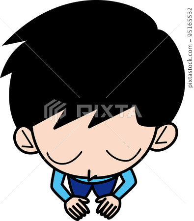 A man who sits on the ground and lowers his head A man who sits on the ground and lowers his head 95165532