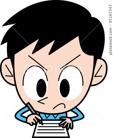 man writing on paper 95165547