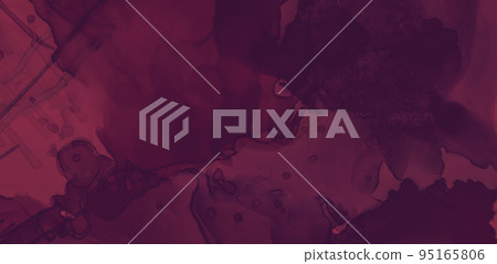 Color Wine Splash. Watercolour Maroon Pattern. 95165806