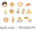 Sweets in pastel colors 95166470