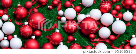 Christmas Decoration. Holiday Decorations. Christmas balls. Banner size Christmas Decoration. Holiday Decorations. Christmas balls. Banner size 95166553