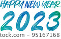 2023 happy new year. 2023 PNG Transparent Images. numbers watercolor style. PNG. greeting card. 95167168