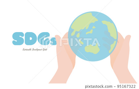 Hand and Earth SDGs 95167322