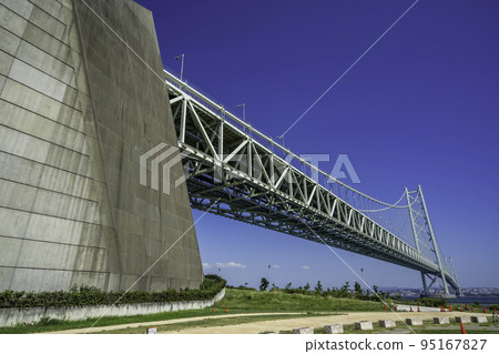 Akashi Kaikyo Bridge, Shoho Anchorage Park, Awaji City, Hyogo Prefecture Akashi Kaikyo Bridge, Shoho Anchorage Park, Awaji City, Hyogo Prefecture 95167827