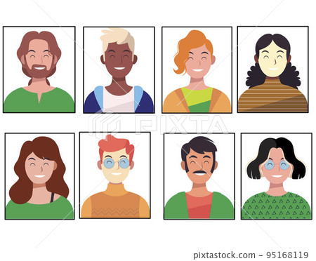 family happy faces flat avatars set family happy faces flat avatars set 95168119