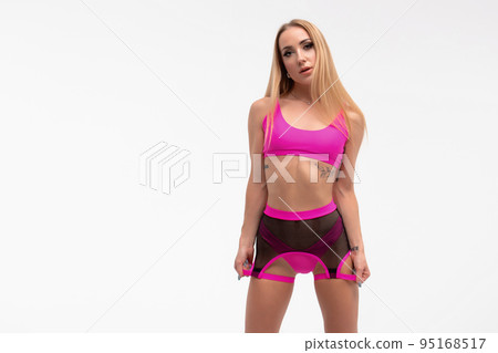 Lustful woman in red lingerie Lustful woman in red lingerie 95168517