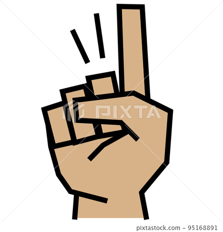 Hand sign_strong_dark color_1 Hand sign_strong_dark color_1 95168891