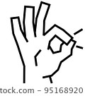 手勢_strong_white_OK 95168920