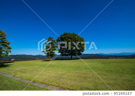 Scenery with grasslands (photographed by Yamamotoyama Plateau, Ojiya City, Niigata Prefecture) 95169187
