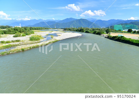 長野大橋 / 從西川看下游（長野縣長野市）[2022年9月] 95170024