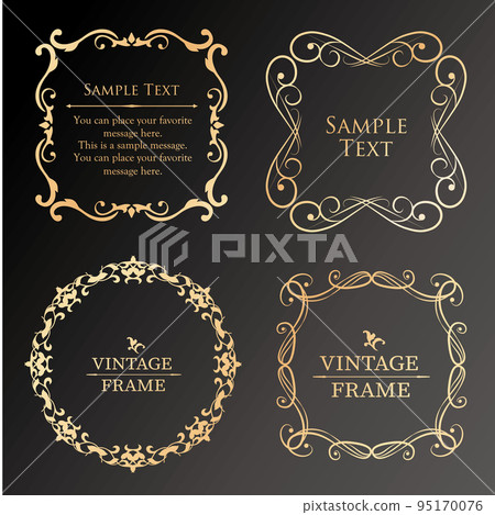 聖誕主題框架設計集。華麗優雅的設計材料 95170076