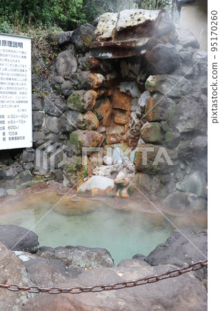 Japan's No. 1 hot spring prefecture, Oita prefecture's popular tourist spot, Beppu hell tour, Ryumaki hell 95170260