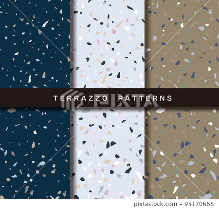 水磨石背景。美麗的大理石背景圖案。人造大理石與石頭碎片混合 95170668