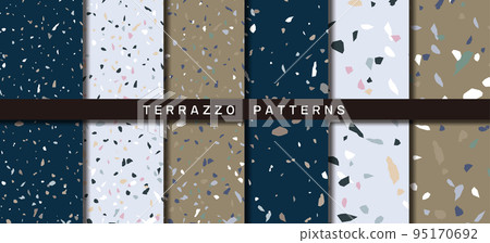Terrazzo background. Beautiful marble background pattern. Artificial marble mixed with stone fragments Terrazzo background. Beautiful marble background pattern. Artificial marble mixed with stone fragments 95170692