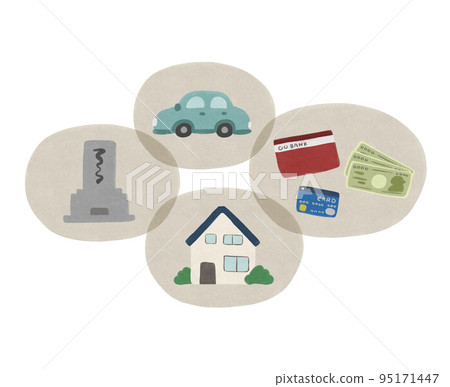 Watercolor assets hand-drawn illustration material Watercolor assets hand-drawn illustration material 95171447