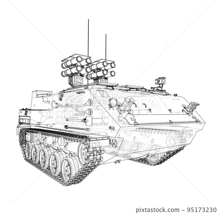 Anti-tank armored car. Vector Anti-tank armored car. Vector 95173230