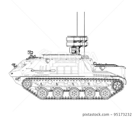 Anti-tank armored car. Vector Anti-tank armored car. Vector 95173232