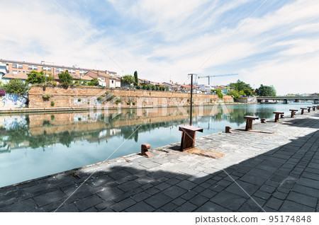 Channel of the port of Rimini Italy 95174848