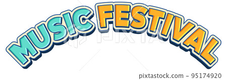 Music festival text for poster or banner design Music festival text for poster or banner design 95174920