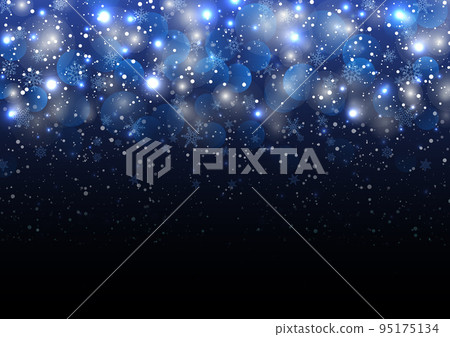 Christmas illumination background frame blue 95175134