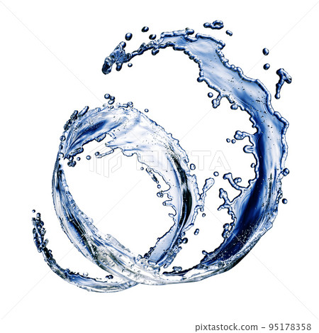 blue water splash isolated on white background 95178358