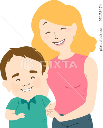 Man Woman Dwarfism Couple Happy Illustration 95178474