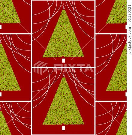 Seamless vector ornament - cute christmas trees pattern red, green and white wallpaper Seamless vector ornament - cute christmas trees pattern red, green and white wallpaper 95180521