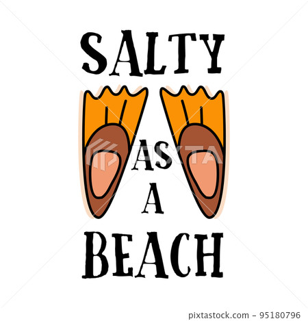 logo with quote and flippers on white background logo with quote and flippers on white background 95180796