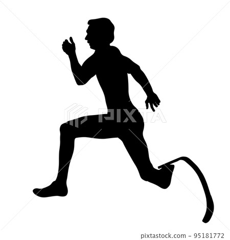 disabled runner on prosthesis running disabled runner on prosthesis running 95181772