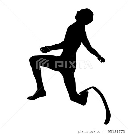 disabled athlete on prosthesis long jump disabled athlete on prosthesis long jump 95181773