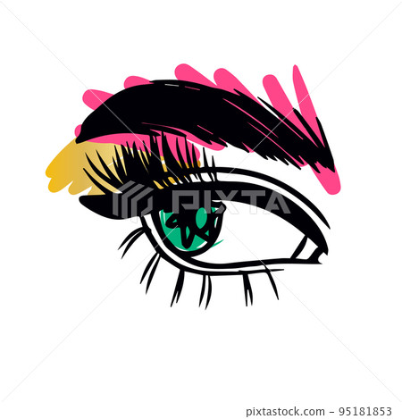 Eye makeup, eye shadow, gold, fashion Eye makeup, eye shadow, gold, fashion 95181853