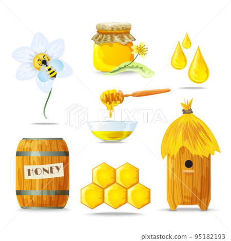 Honey Icons Set Honey Icons Set 95182193
