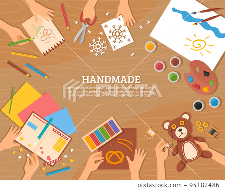 Handmade Concept In Flat Style 95182486