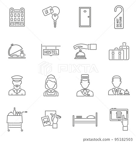 Hotel Icons Line Set 95182503