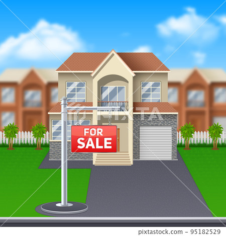 House For Sale Illustration House For Sale Illustration 95182529