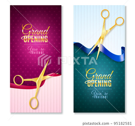 Grand Opening Vertical Banners Set 95182581