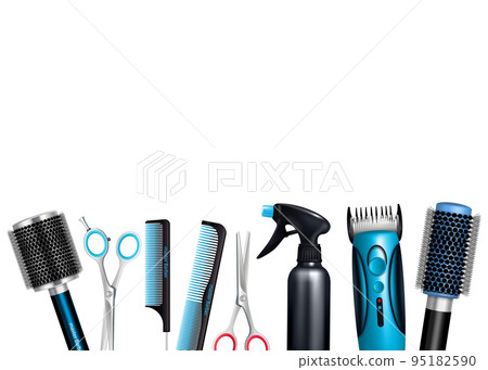 Hairdresser Tools Background 95182590