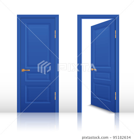 House Open And Closed Door Set House Open And Closed Door Set 95182634