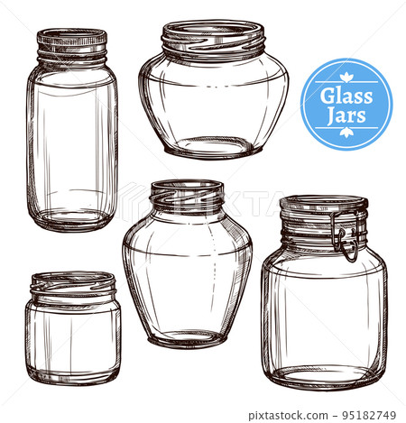Glass Jars Set 95182749