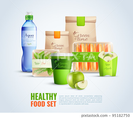 Healthy Food Packaging Template Illustration 95182750
