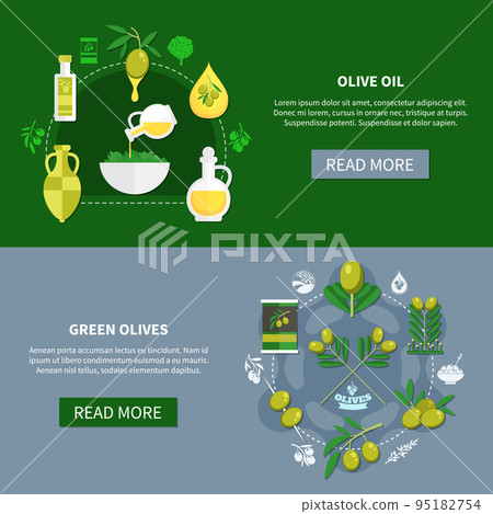 Green Olives Horizontal Banners Green Olives Horizontal Banners 95182754