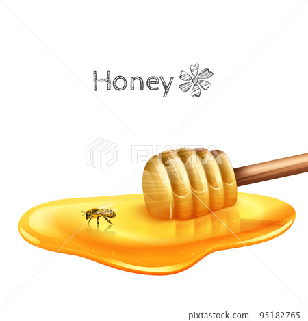 Honey Puddle With Stick 95182765