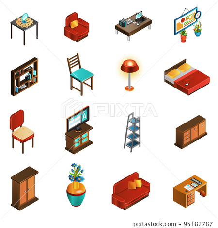 House Interior Icons Set House Interior Icons Set 95182787