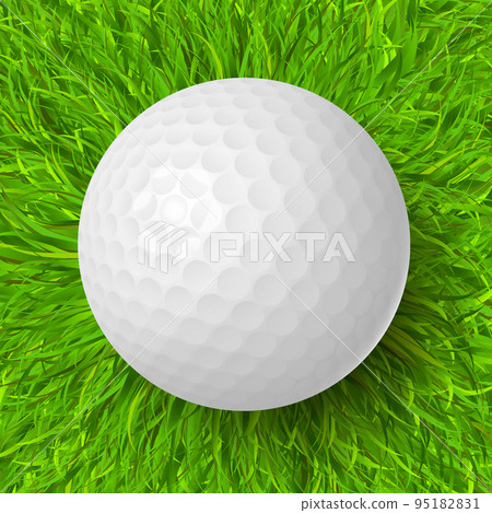 golf ball on grass 95182831