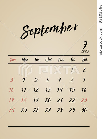 2023_September_Retro Calendar_Vertical 2023_September_Retro Calendar_Vertical 95183666