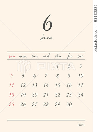 2023_June_fashionable calendar_vertical 95183823