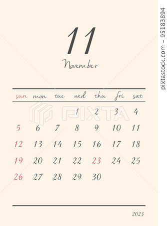 2023_November_fashionable calendar_vertical 95183894