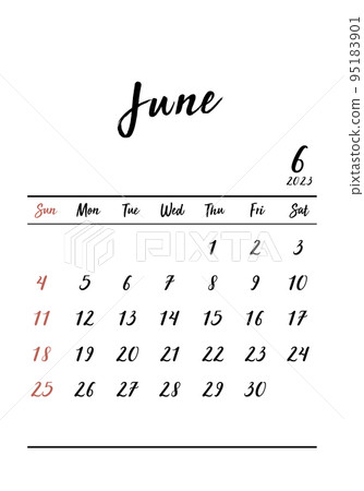 2023_June_simple calendar_vertical 2023_June_simple calendar_vertical 95183901