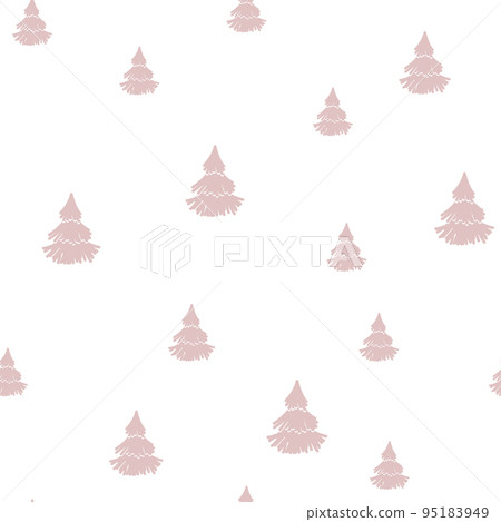 Pine tree seamless pattern vector holiday illustration. Xmas abstract trees isolates on white background. Scandinavian print pattern. New Year plants. Pine tree seamless pattern vector holiday illustration. Xmas abstract trees isolates on white background. Scandinavian print pattern. New Year plants. 95183949